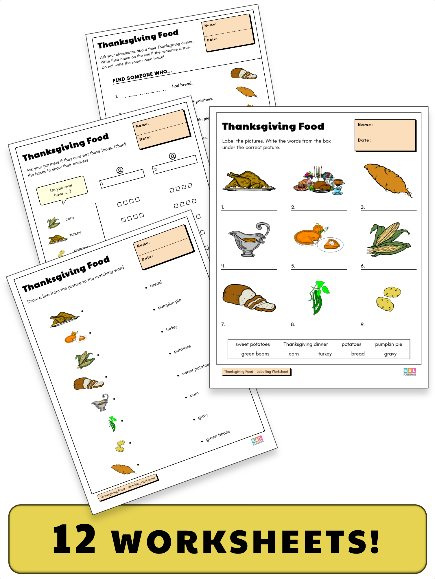 Thanksgiving Worksheets – Esl Flashcards for Thanksgiving Esl Worksheets