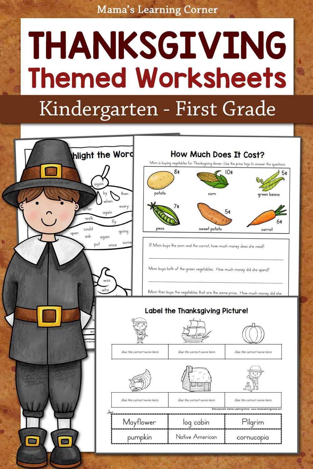 Thanksgiving Worksheets For Kindergarten And First Grade (Free pertaining to 1St Grade Thanksgiving Worksheets