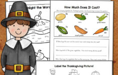 Thanksgiving Worksheets For Kindergarten And First Grade (Free within Thanksgiving Language Worksheets