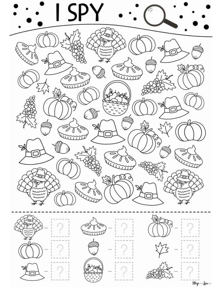 Thanksgiving Worksheets For 2 Year Olds