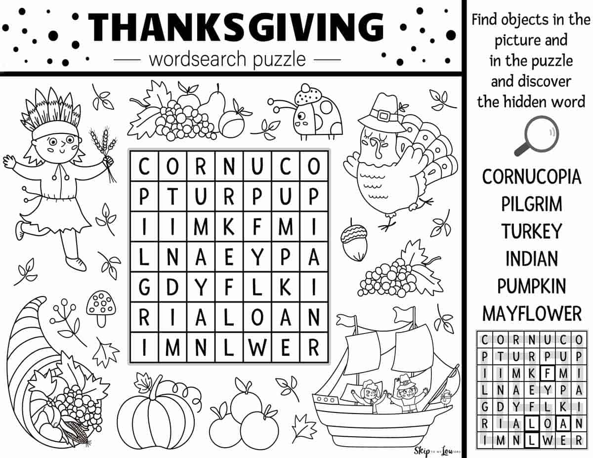 Thanksgiving Worksheets | Skip To My Lou within Super Teacher Worksheets Thanksgiving Crossword