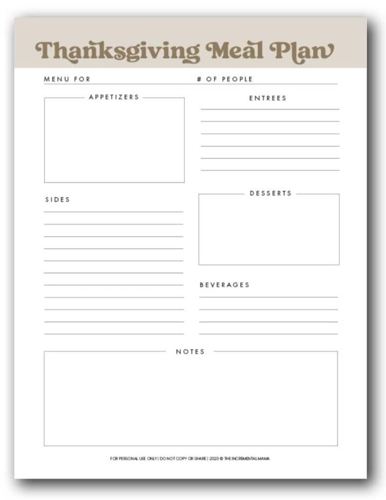 The Best Free Printable Thanksgiving Planner (8 Pages) - The pertaining to Thanksgiving Budget Worksheet