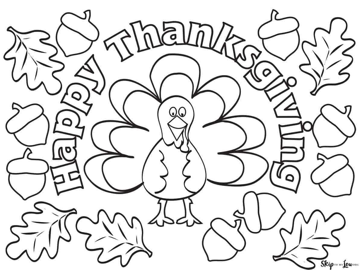 The Cutest Free Turkey Coloring Pages | Skip To My Lou in Thanksgiving Worksheets Coloring