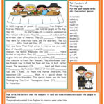 The Story Of Thanksgiving Reading Fo…: English Esl Worksheets Pdf Within The Story Of Thanksgiving Worksheet