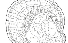 Turkey Colornumber Worksheets — #Teachkyag for Free Printable Thanksgiving Math Coloring Worksheets
