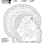 Turkey Colornumber Worksheets — #Teachkyag Regarding Thanksgiving Math Activity Worksheets