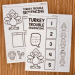 Turkey Trouble Sequencing   Simply Kinder + Printable Membership For Thanksgiving Sequencing Worksheets