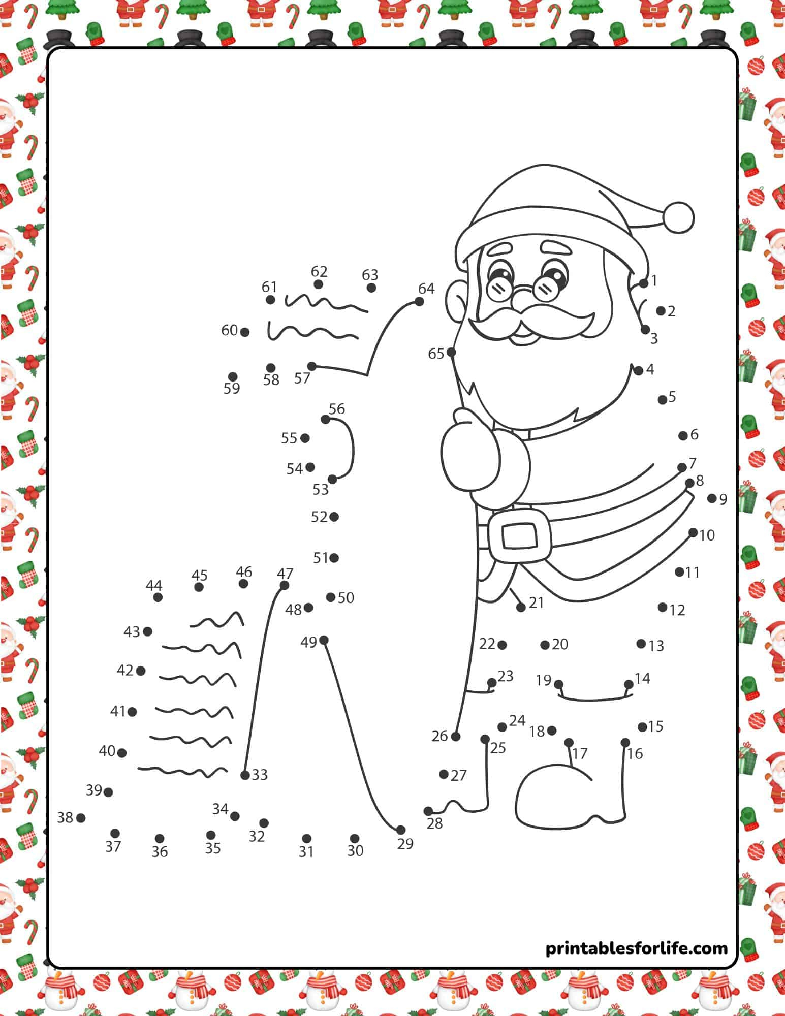 12 Free Christmas Dot To Dot Worksheets (Connect The Dots) in Christmas Connect the Dots Worksheets