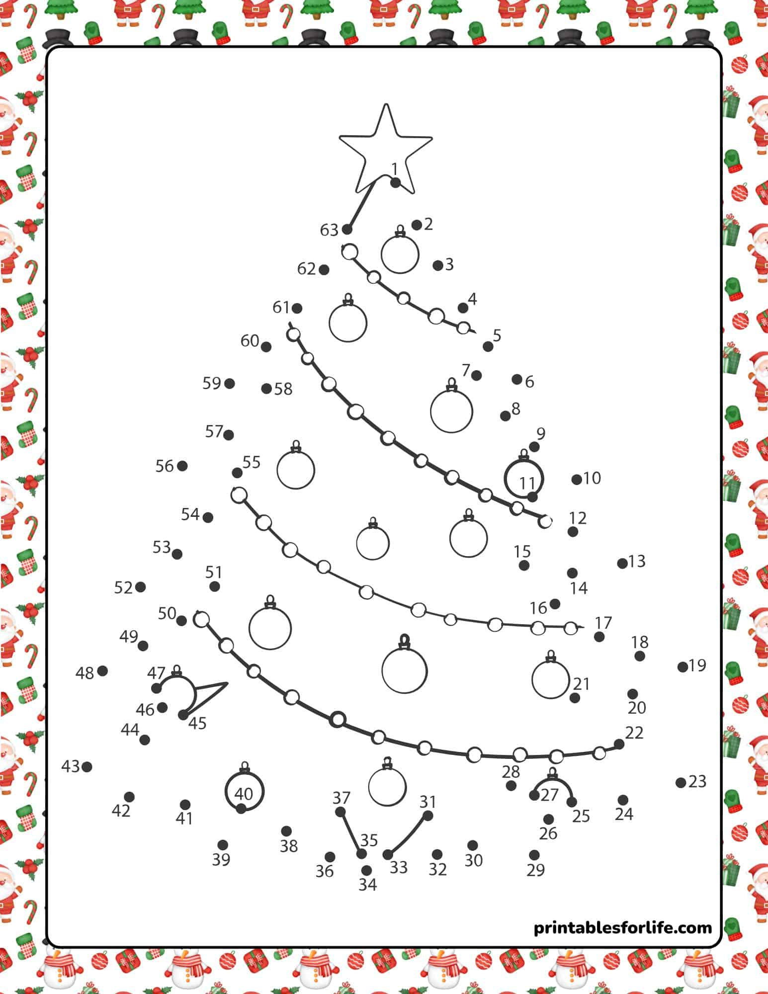12 Free Christmas Dot To Dot Worksheets (Connect The Dots) with regard to Free Christmas Connect The Dots Worksheets Printable