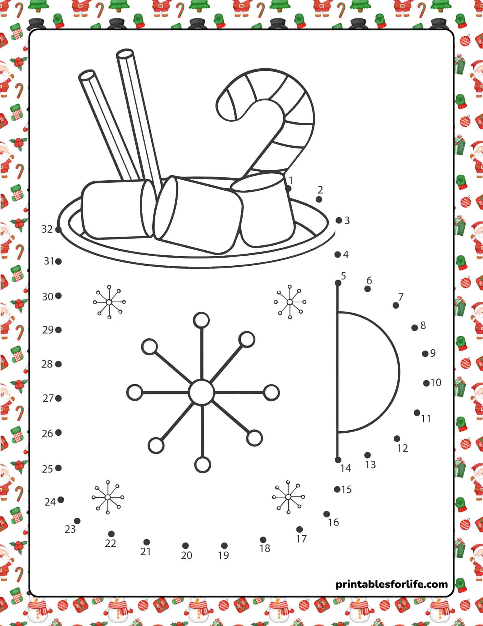 12 Free Christmas Dot To Dot Worksheets (Connect The Dots) with regard to Free Printable Connect The Dots Christmas Worksheets