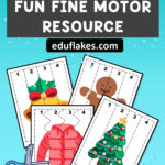 20 Pages Christmas Scissor Skills Fine Motor Center, Cutting Inside Christmas Fine Motor Skills Worksheets