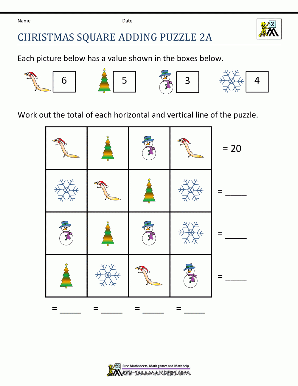 2Nd Grade Christmas Math Worksheets inside Christmas Math Worksheets For 2nd Grade