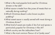 33 Christmas Food Trivia Questions And Answers in A Lonely Christmas Chemistry Worksheets Answers