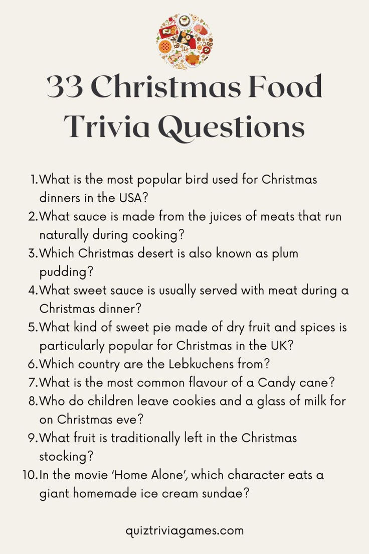 33 Christmas Food Trivia Questions And Answers in A Lonely Christmas Chemistry Worksheets Answers