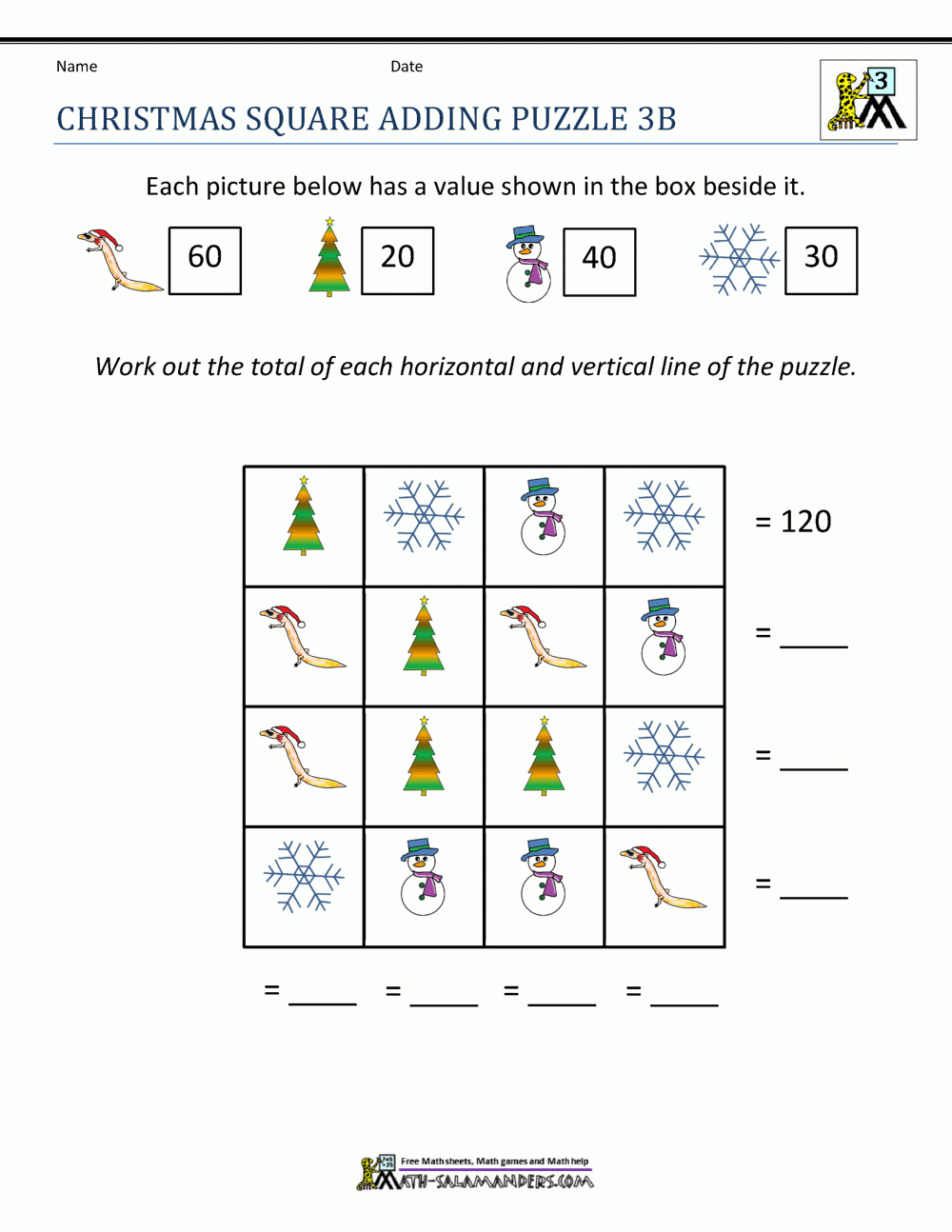 3Rd Grade Christmas Math Worksheets pertaining to Free Printable Christmas Math Worksheets 3Rd Grade