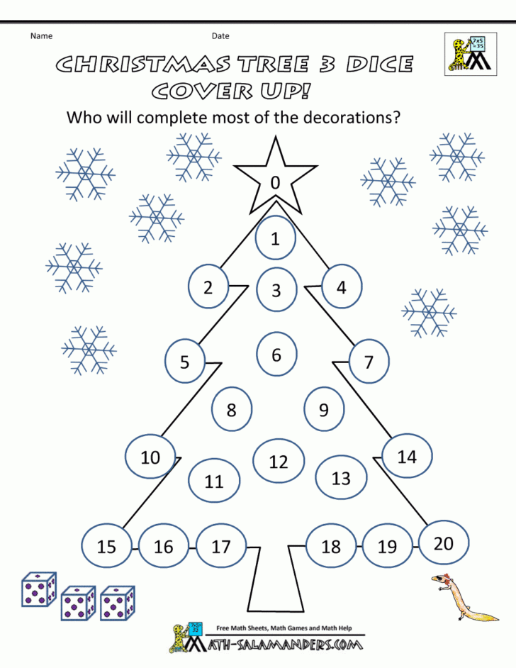 Christmas Tree Math Worksheets