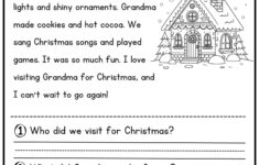 50 Christmas Reading Comprehension Printable - Kindergarten - First Grade -  Worksheets - Instant Download Fluency Worksheet English Learing regarding 2nd Grade Christmas Reading Comprehension Worksheets