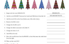 6Th Grade, 7Th Grade, 8Th Grade Christmas Riddle Worksheets, Middle School  Follow Directions, Homeschool Teenagers - Etsy with regard to Following Directions Christmas Worksheets