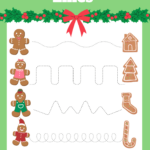 9 Free Christmas Gingerbread Man Worksheet Printables For 2025 Inside Christmas Line Tracing Worksheets