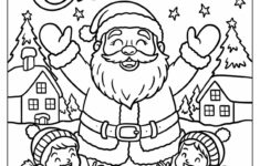 94 Santa Coloring Pages (Free Pdf Printables) inside Christmas Coloring Worksheets For 1st Graders