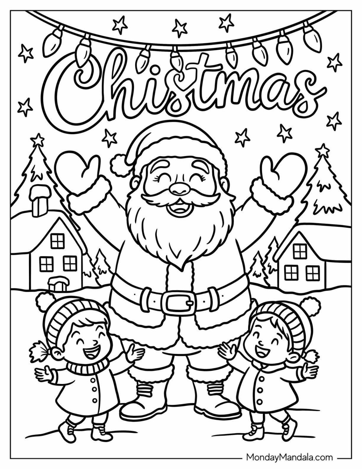 94 Santa Coloring Pages (Free Pdf Printables) inside Christmas Coloring Worksheets For 1st Graders