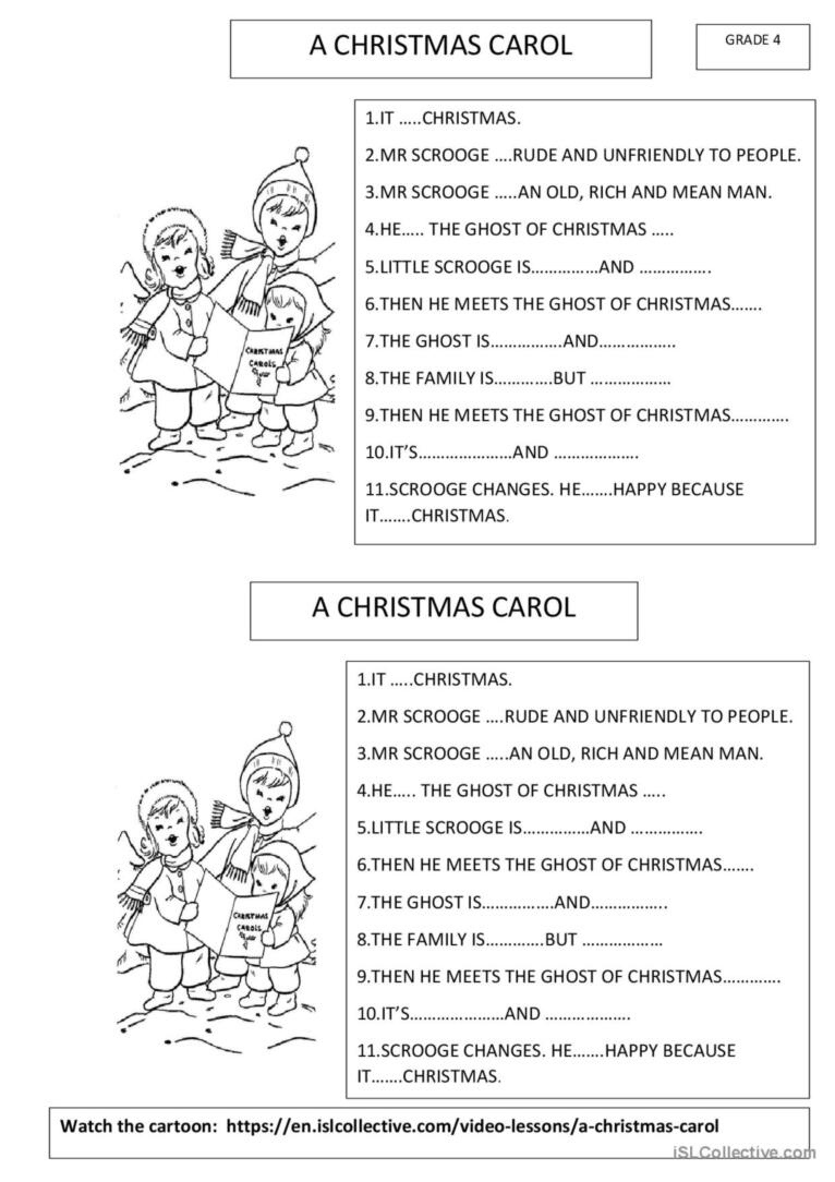 A Christmas Carol: English Esl Worksheets Pdf &amp;amp; Doc with regard to A Christmas Carol Movie Worksheets