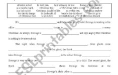 A Christmas Carol - Esl Worksheetyppos59 throughout A Christmas Carol Worksheets Printable