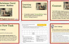 A Christmas Carol - Thomas Malthus | Teaching Resources with regard to A Christmas Carol Context Worksheets
