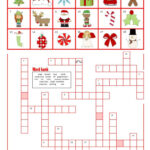 A Christmas Crossword With Word Ban…: English Esl Worksheets Pdf & Doc With Bank On It Worksheets Christmas Answers