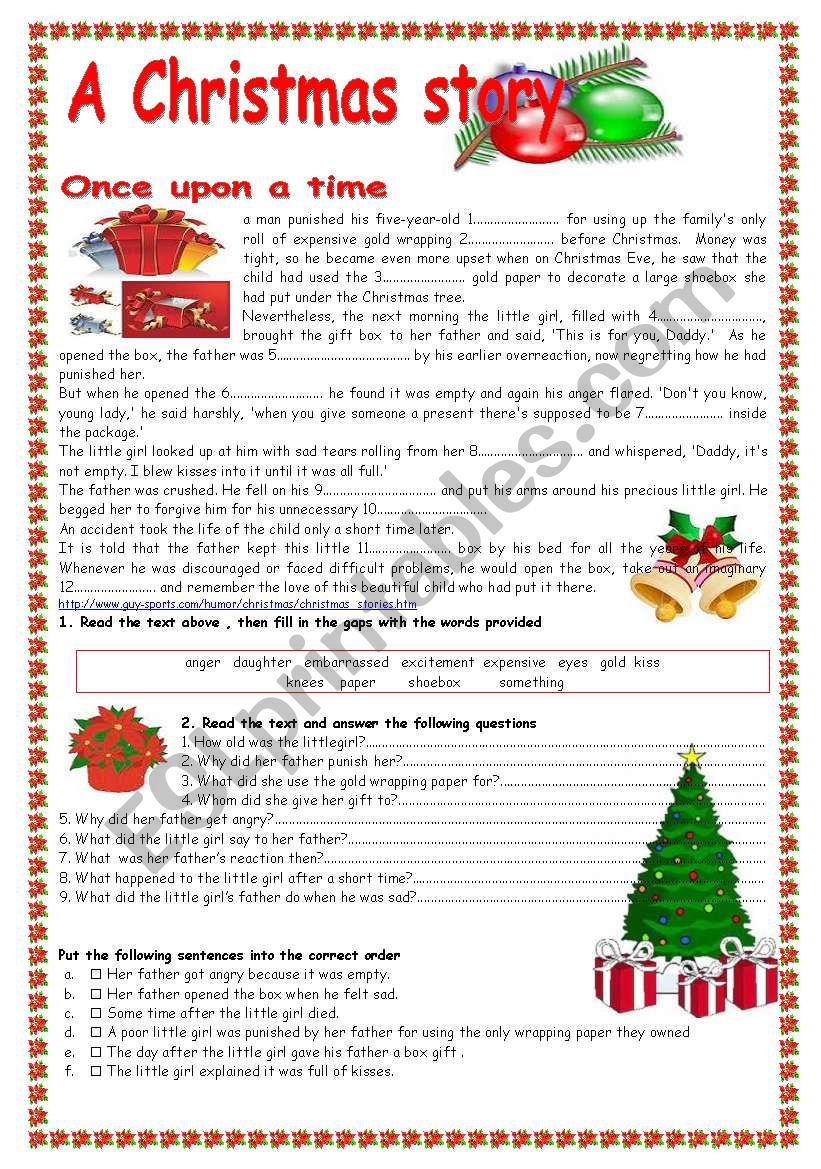 A Christmas Story - Esl Worksheetpatties with regard to Christmas Story Worksheets Printable