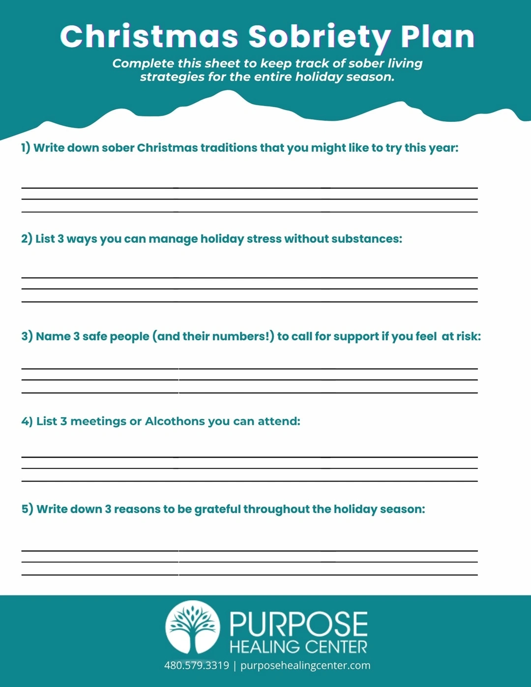 Alcoholics Anonymous Christmas | Purpose | Find Support Now within Christmas Relapse Prevention Worksheets