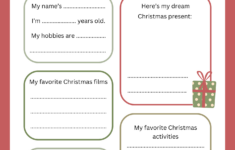 All About Me This Christmas Worksheets - All About My Christmas pertaining to All About My Christmas Worksheets