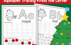 Christmas A-Z Worksheets: Alphabet Tracing | Find The Letter | No inside Christmas Alphabet Worksheets Kindergarten