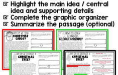 Christmas Activities Main Idea & Supporting Details Reading intended for Christmas Main Idea Worksheets
