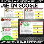 Christmas Activities Main Idea & Supporting Details Reading With Regard To Christmas Main Idea Worksheets