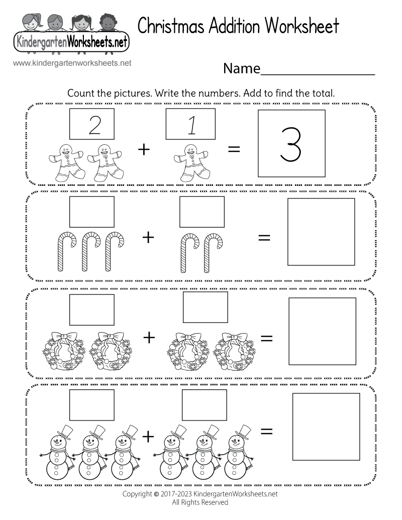 Christmas Addition Worksheet - Free Printable, Digital, &amp;amp; Pdf with regard to Free Kindergarten Christmas Math Worksheets