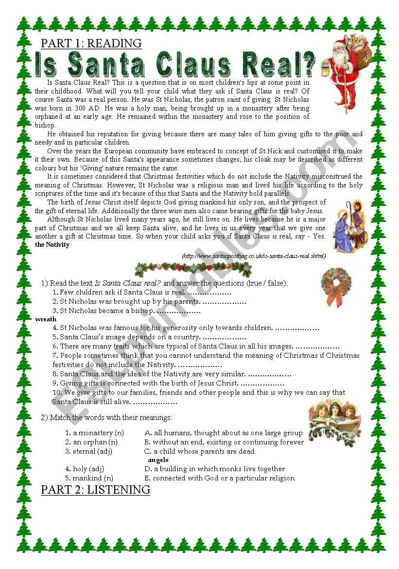 Christmas - All 4 Skills! - Esl Worksheetmarzenka inside What Does Christmas Mean To You Worksheets