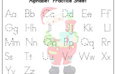 Christmas Alphabet Tracing Worksheets - Kids Activity Zone intended for Christmas Alphabet Worksheets For Kindergarten