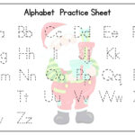 Christmas Alphabet Tracing Worksheets   Kids Activity Zone Within Christmas Letter Tracing Worksheets