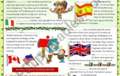 Christmas Around The World - Esl Worksheetmariaolimpia in Christmas In Different Countries Worksheets