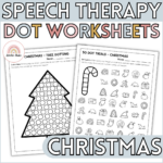 Christmas Articulation And Language Dot Worksheets For Speech Within Christmas Speech Therapy Worksheets