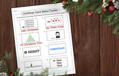 Christmas Carol Rebus Puzzles Blog Post with regard to Christmas Song Challenge Worksheets