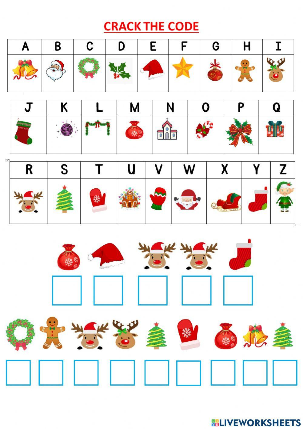 Christmas Code Breaker (A) Worksheet | Cazoom Maths Worksheets with regard to Christmas Crack the Code Worksheets