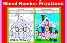 Christmas Colorcode: Multiply Mixed Number Fractions | Made throughout Multiplying Fractions Christmas Worksheets