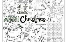 Christmas Coloring Activities For Kids - Free Printable in Coloring Christmas Worksheets For Kindergarten