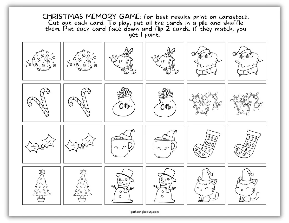 Christmas Coloring Activities For Kids - Free Printable regarding A Christmas Memory Worksheets Answers