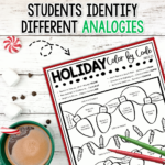 Christmas Coloring Activity   Colorword Analogy Ccss.l.5 Throughout Christmas Analogies Worksheets Answers