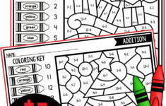 Christmas Coloring Pages within Christmas Subtraction Coloring Worksheets
