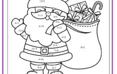 Christmas Colornumber Pages in Free Color By Number Addition Christmas Worksheets