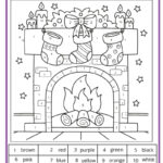 Christmas Colornumber Pages Throughout Color By Number Worksheets Christmas